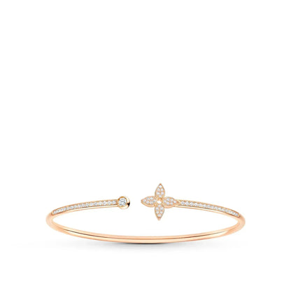[Ornora Jewelry]IDYLLE PINK GOLD OPEN BRACELET DIAMOND PAVED