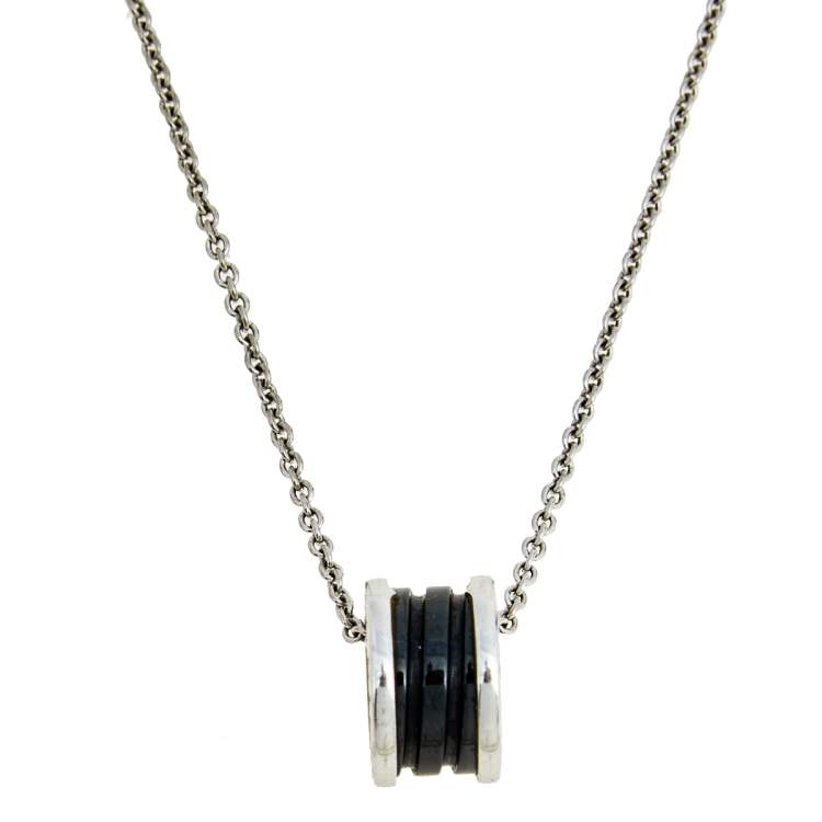 [Ornora Jewelry]ZERO 1 BLACK CERAMIC SILVER NECKLACE