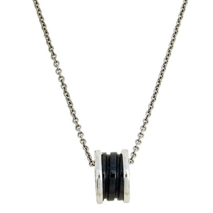 [Ornora Jewelry]ZERO 1 BLACK CERAMIC SILVER NECKLACE