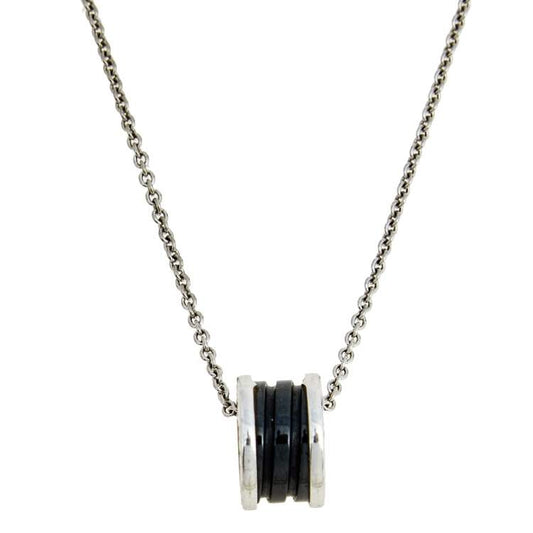 [Ornora Jewelry]ZERO 1 BLACK CERAMIC SILVER NECKLACE