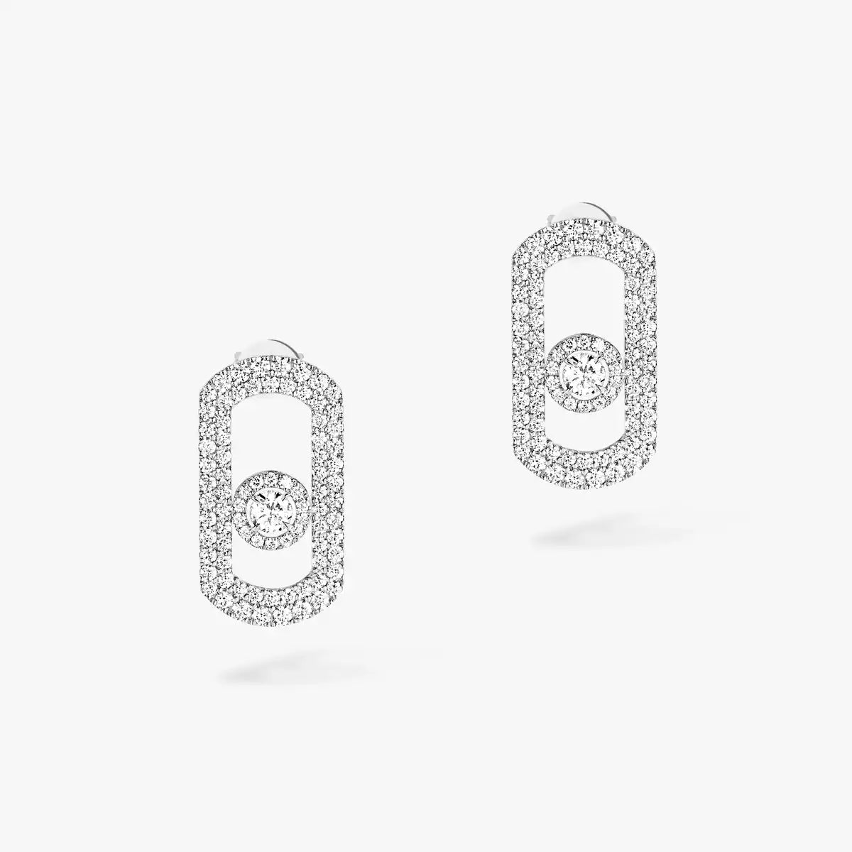 [Ornora Jewelry]So Move Pave_-Set Diamond Earrings in Silver