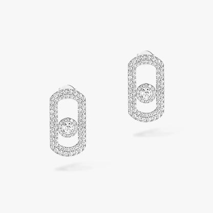[Ornora Jewelry]So Move Pave_-Set Diamond Earrings in Silver