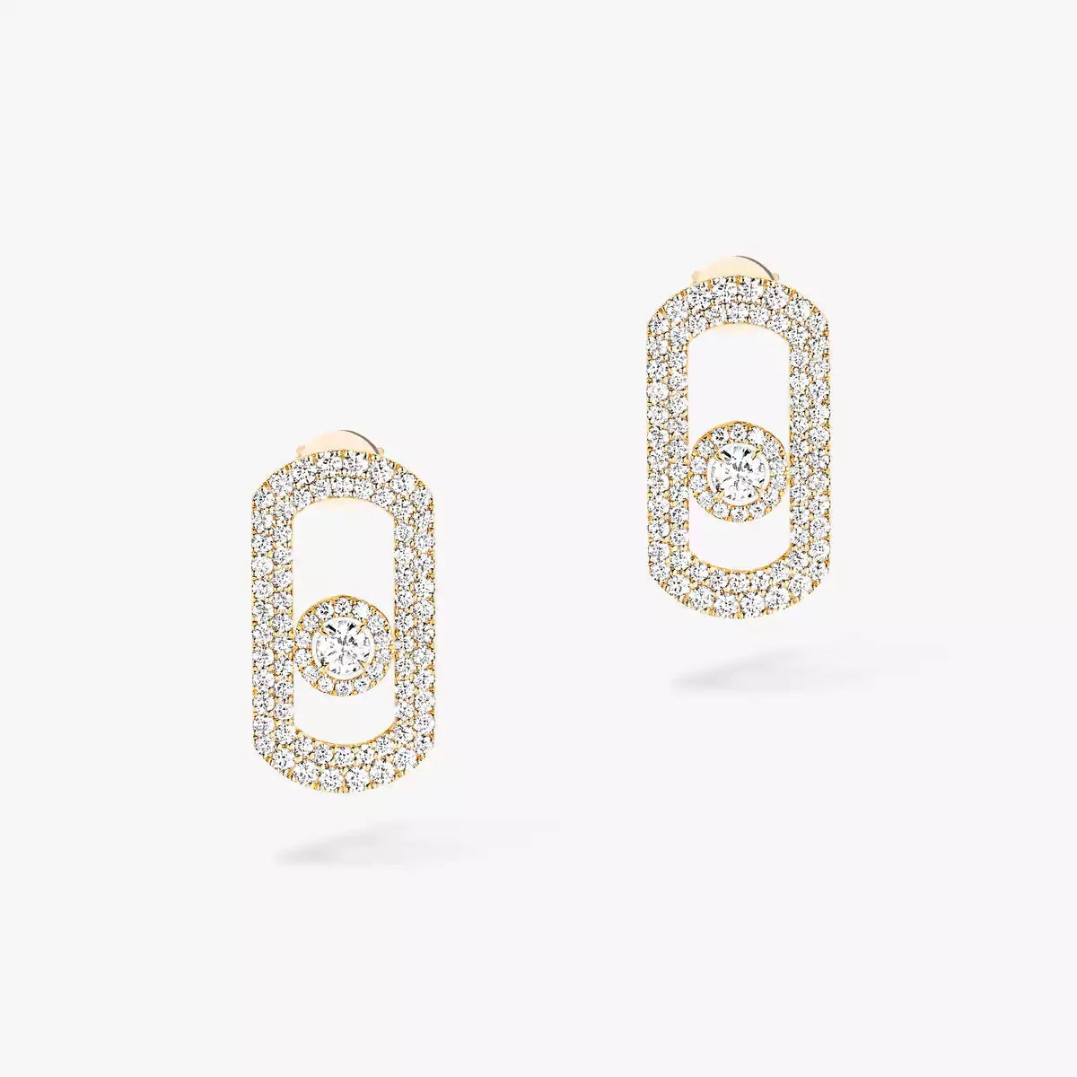 [Ornora Jewelry]So Move Pave_-Set Diamond Earrings in Silver