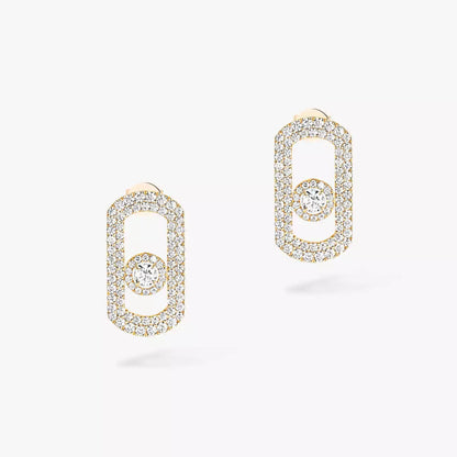 [Ornora Jewelry]So Move Pave_-Set Diamond Earrings in Silver