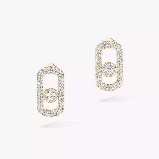 [Ornora Jewelry]So Move Pave_-Set Diamond Earrings in Silver