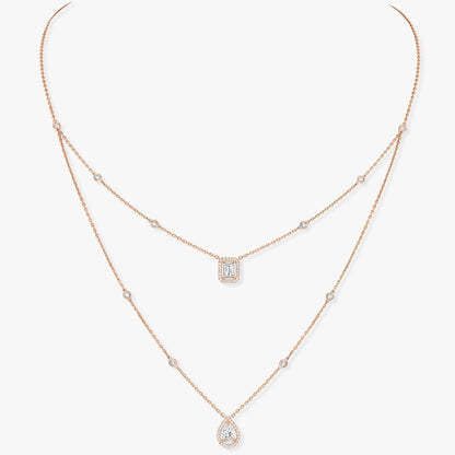 [Ornora Jewelry]MY TWIN 2 ROW DIAMOND NECKLACE
