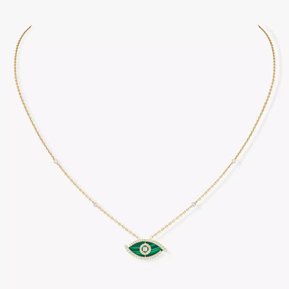 [Ornora Jewelry]Lucky Eye Diamond Necklace in Rose Gold and Turquoise