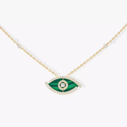 [Ornora Jewelry]Lucky Eye Diamond Necklace in Rose Gold and Turquoise