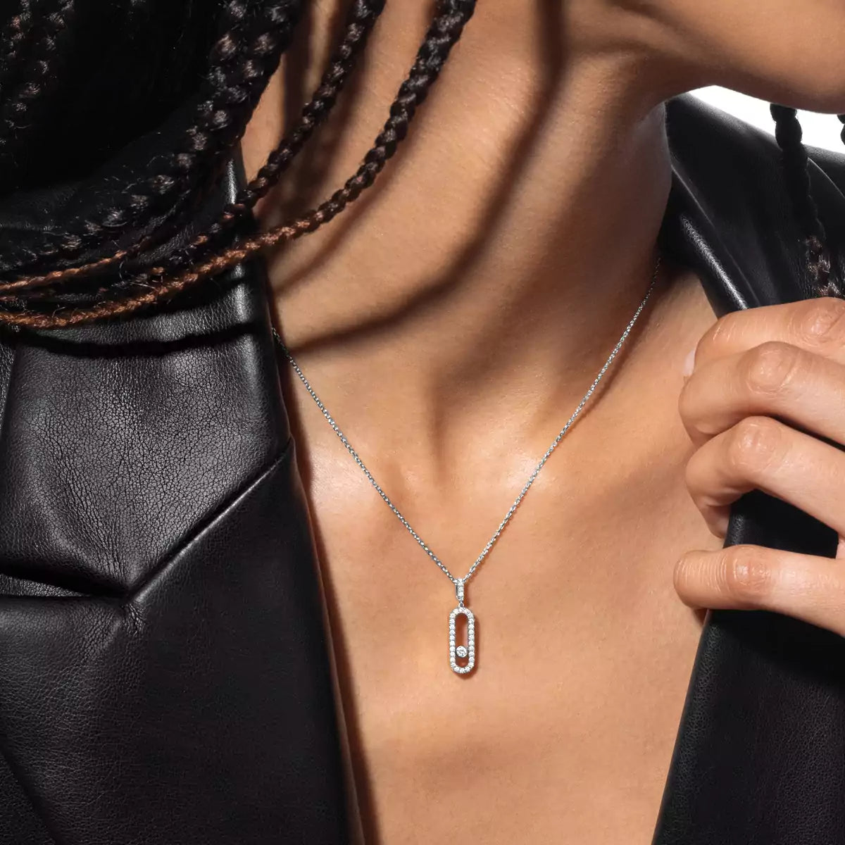 [Ornora Jewelry]Move Uno Diamond Necklace in Rose Gold