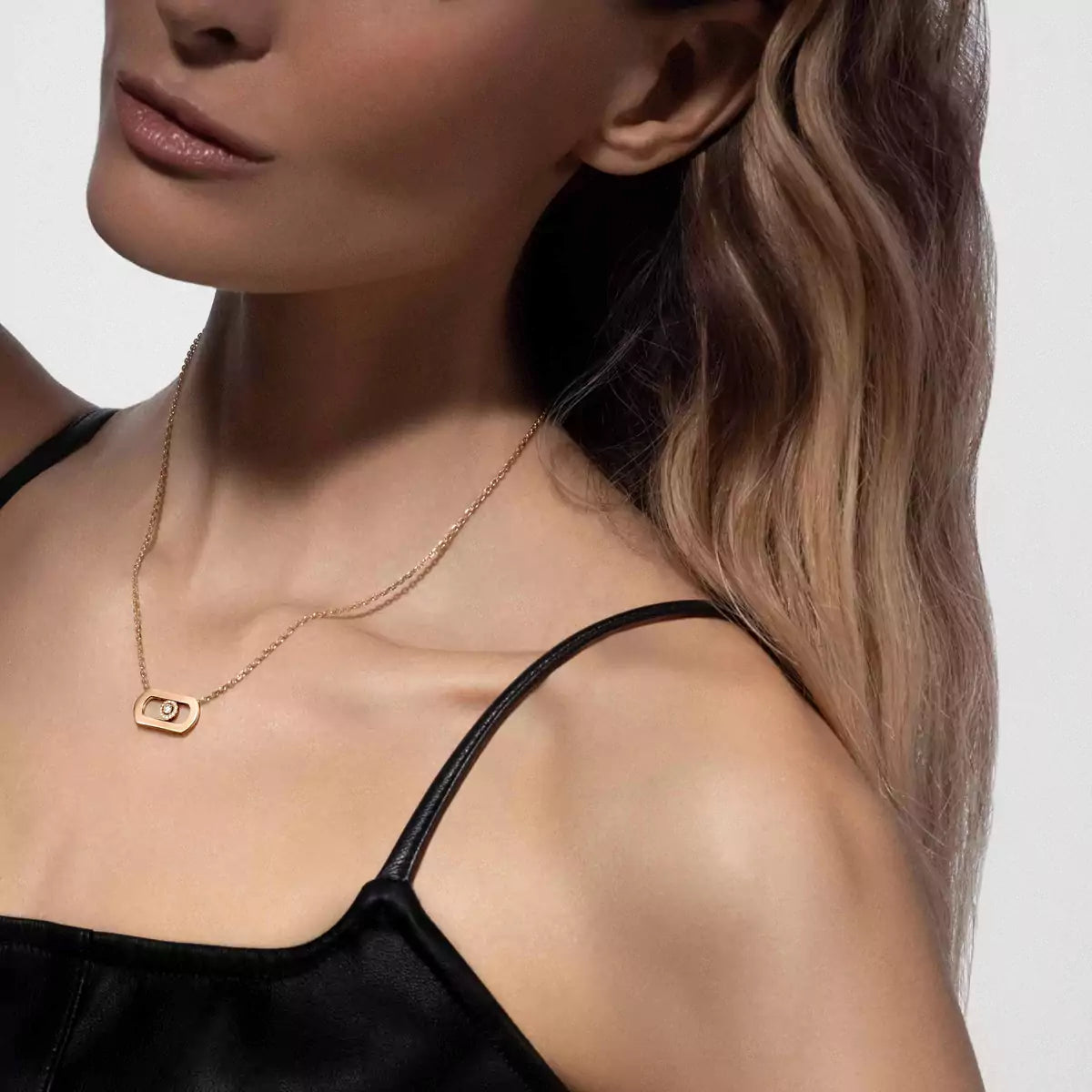 [Ornora Jewelry]So Move Diamond Necklace in Gold