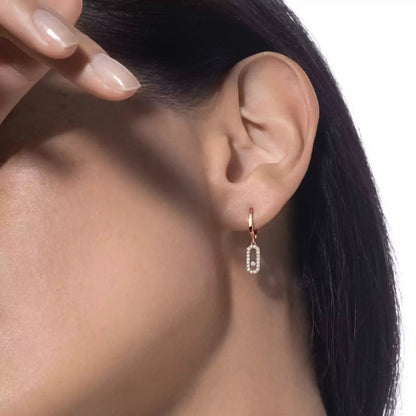 [Ornora Jewelry]Move Uno Single Diamond Hoop Earring