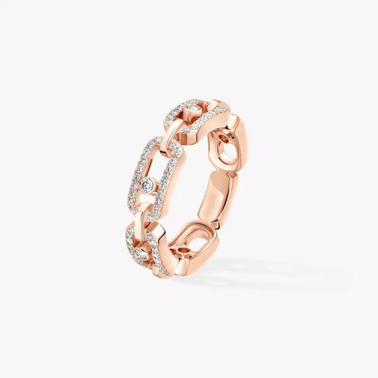 [Ornora Jewelry]Move Link Pave_-Set Diamond Ring in Gold