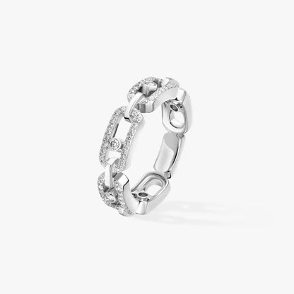 [Ornora Jewelry]Move Link Pave_-Set Diamond Ring in Gold