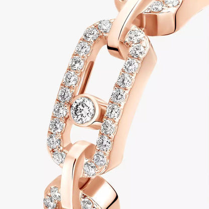 [Ornora Jewelry]Move Link Pave_-Set Diamond Ring in Gold