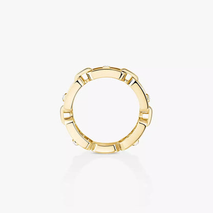 [Ornora Jewelry]Move Link Pave_-Set Diamond Ring in Gold