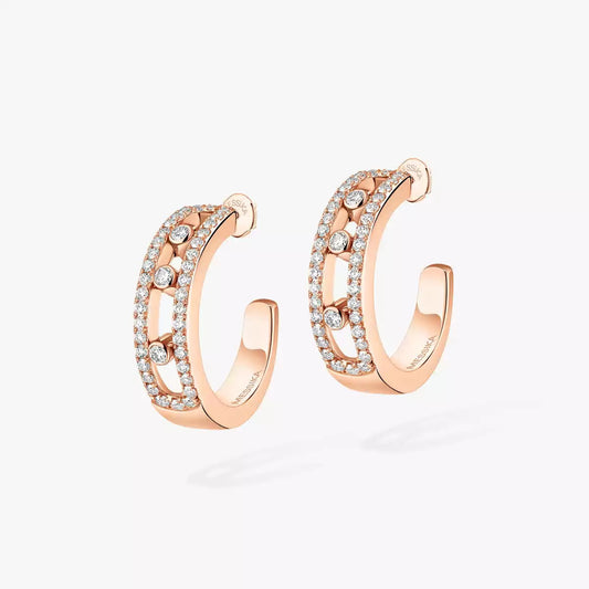 [Ornora Jewelry]Diamond Pave_ Hoop Earrings Move