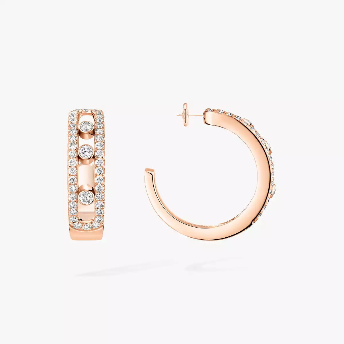 [Ornora Jewelry]Diamond Pave_ Hoop Earrings Move