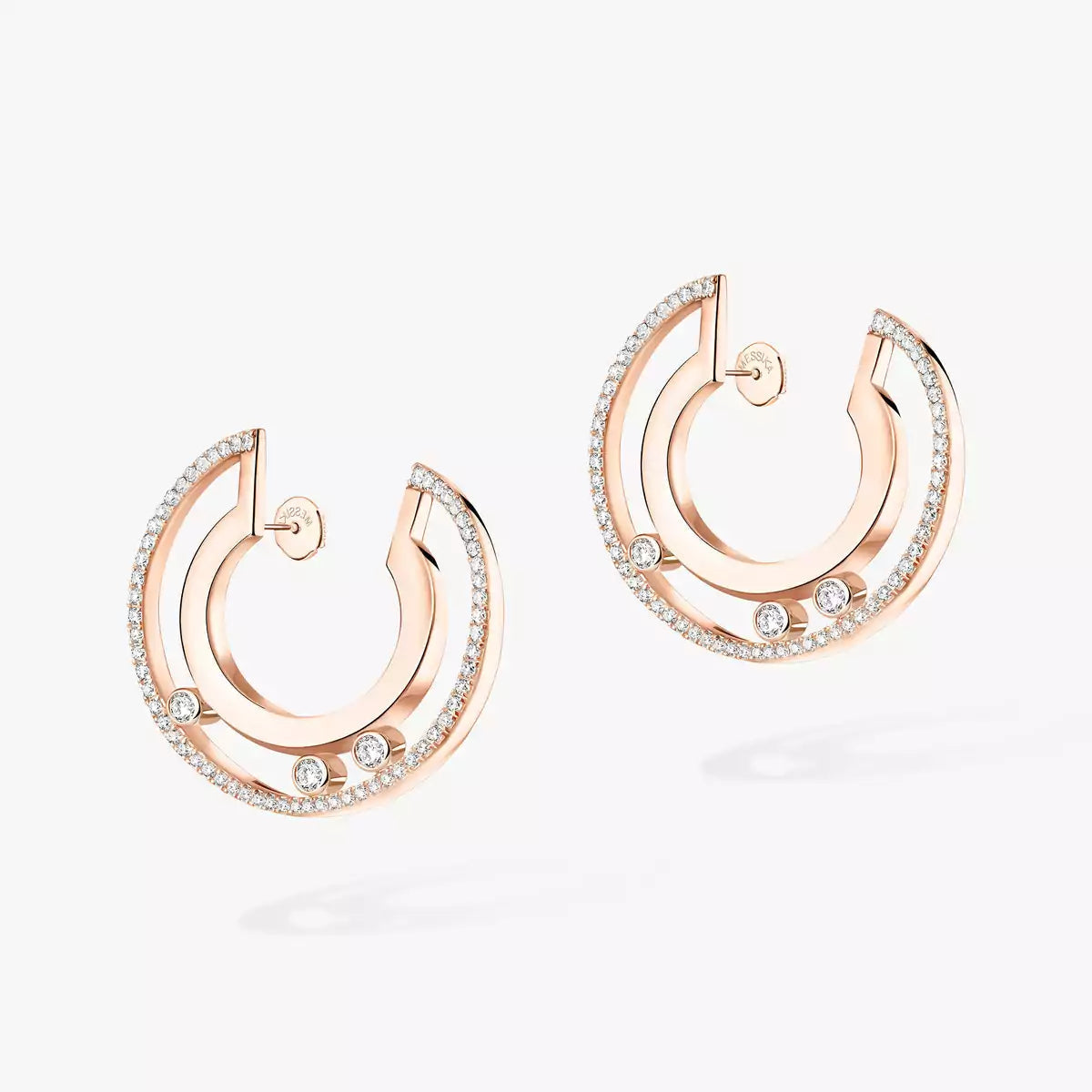 [Ornora Jewelry]Move Romane Small Diamond Hoop Earrings