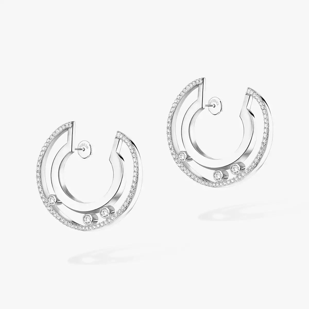 [Ornora Jewelry]Move Romane Small Diamond Hoop Earrings
