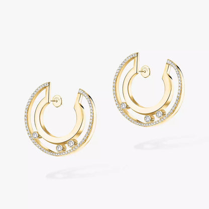 [Ornora Jewelry]Move Romane Small Diamond Hoop Earrings