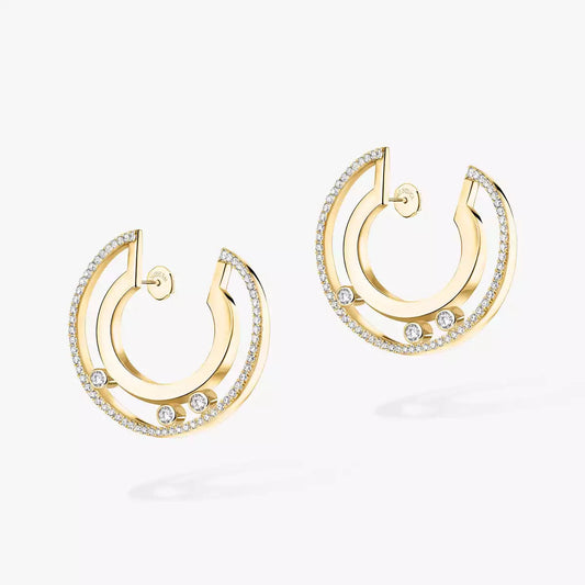 [Ornora Jewelry]Move Romane Small Diamond Hoop Earrings