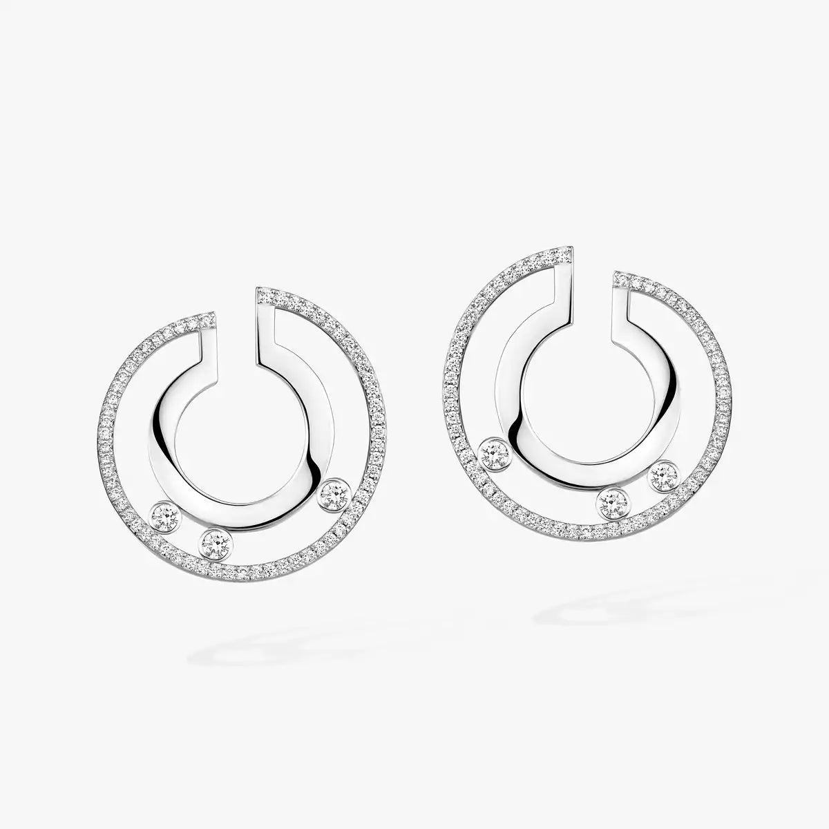 [Ornora Jewelry]Move Romane Small Diamond Hoop Earrings