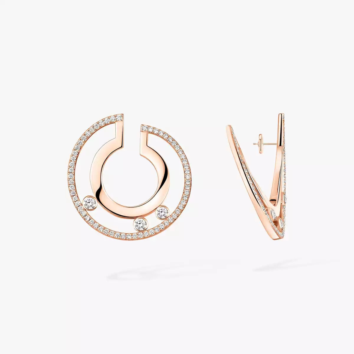 [Ornora Jewelry]Move Romane Small Diamond Hoop Earrings