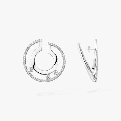 [Ornora Jewelry]Move Romane Small Diamond Hoop Earrings