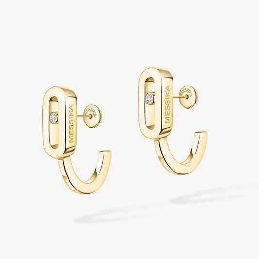 [Ornora Jewelry]Diamond Mini Hoop Earrings Move Classique
