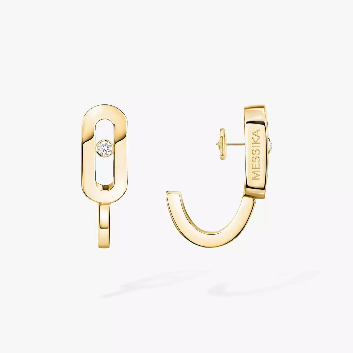 [Ornora Jewelry]Diamond Mini Hoop Earrings Move Classique