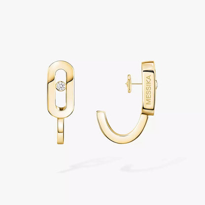 [Ornora Jewelry]Diamond Mini Hoop Earrings Move Classique