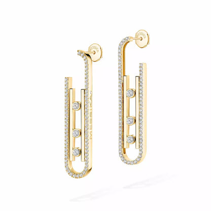 [Ornora Jewelry]Diamond Pendant Earrings Move 10Th