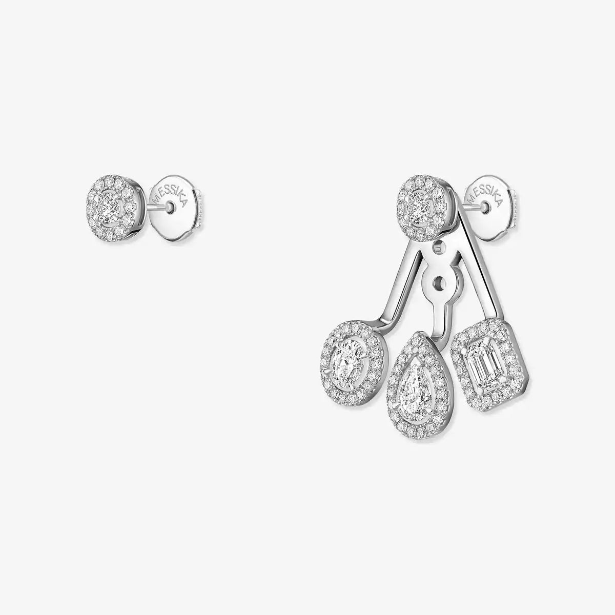 [Ornora Jewelry] My Twin Trio  Diamond Earrings