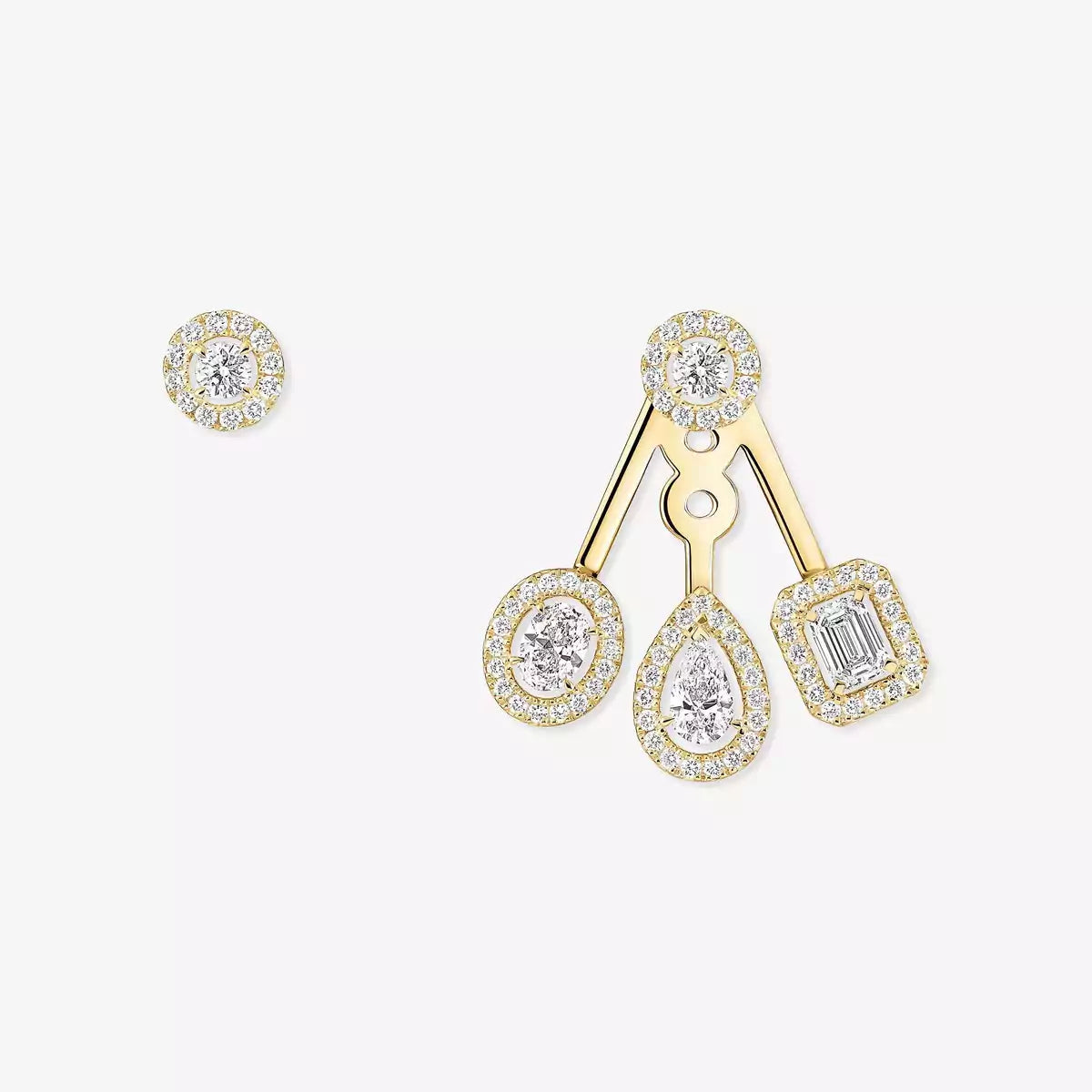 [Ornora Jewelry] My Twin Trio  Diamond Earrings