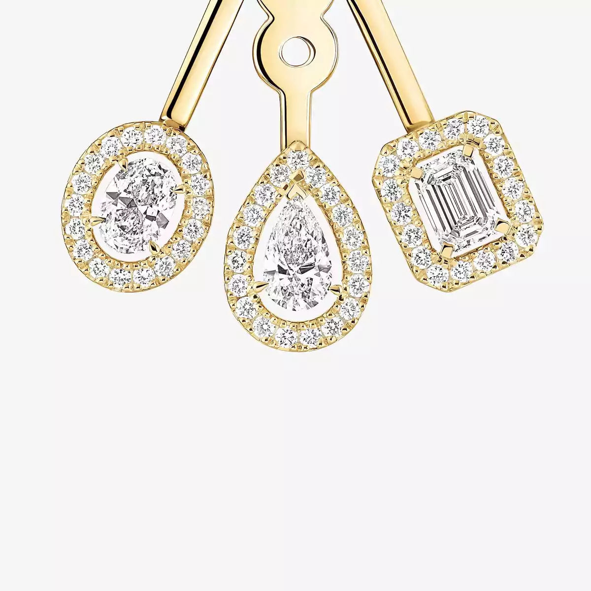 [Ornora Jewelry] My Twin Trio  Diamond Earrings