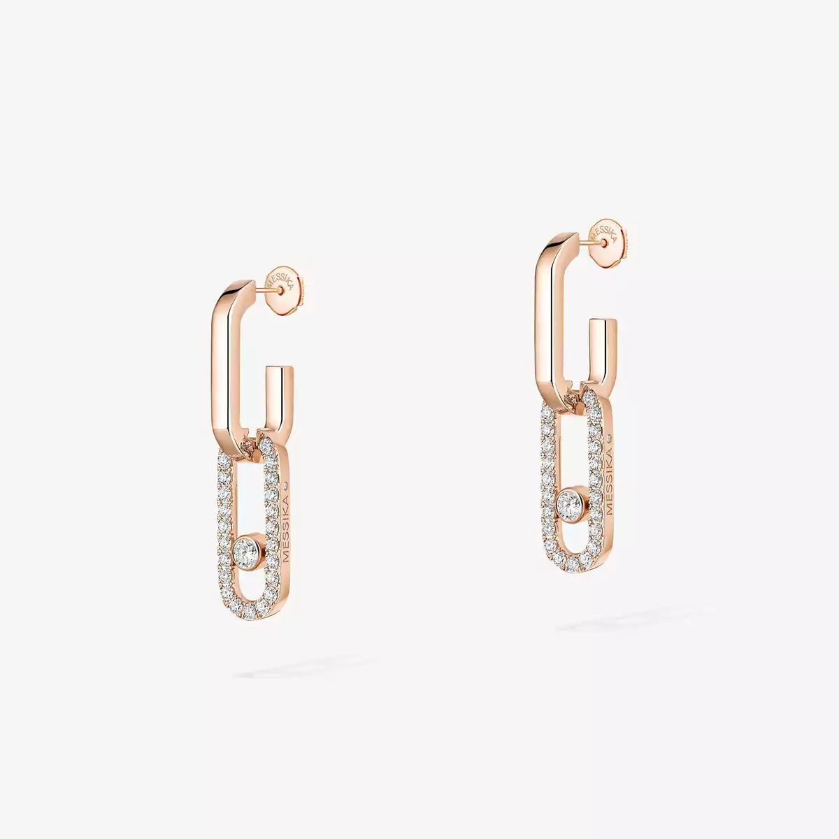 [Ornora Jewelry]Move Link Diamond Earrings