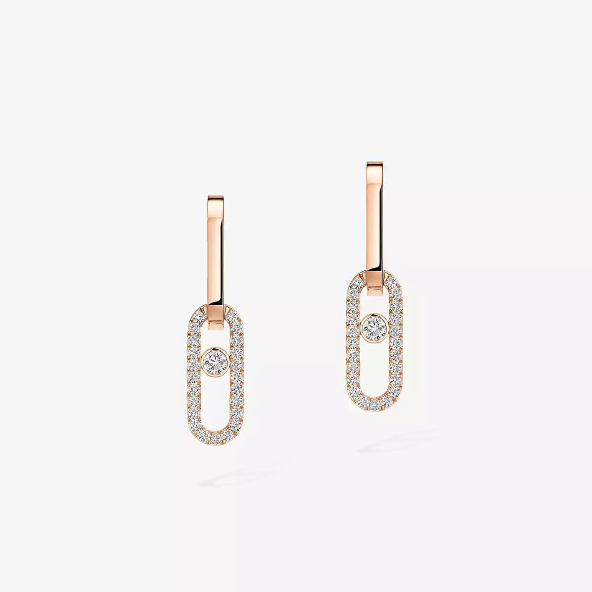 [Ornora Jewelry]Move Link Diamond Earrings