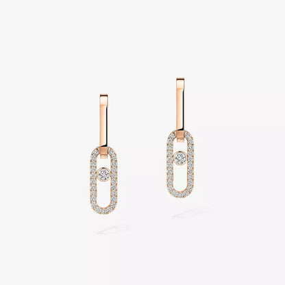 [Ornora Jewelry]Move Link Diamond Earrings