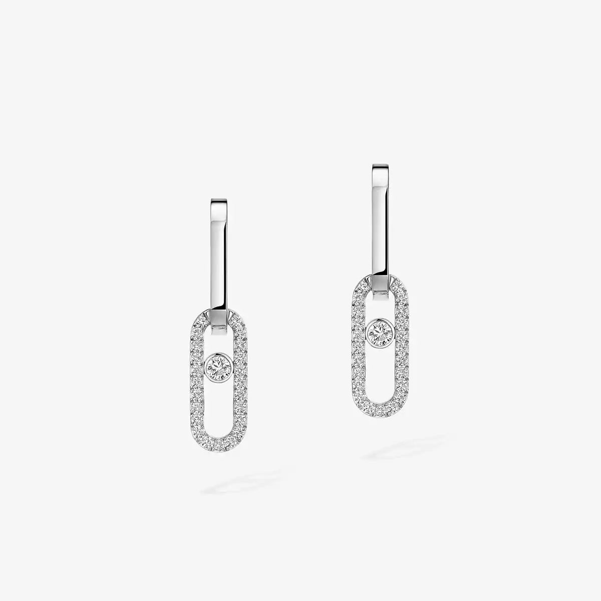 [Ornora Jewelry]Move Link Diamond Earrings