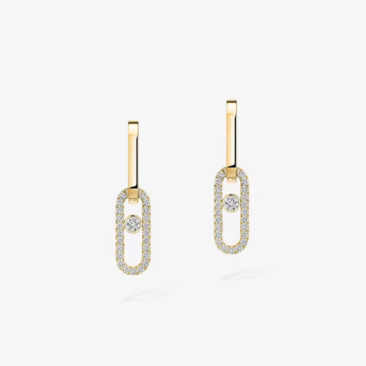 [Ornora Jewelry]Move Link Diamond Earrings