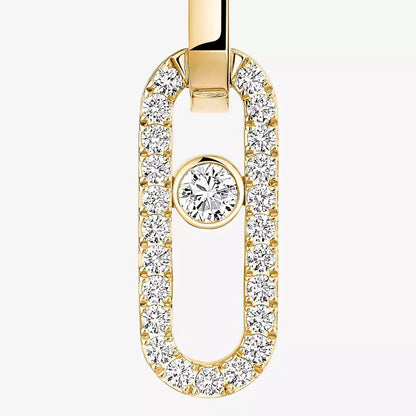 [Ornora Jewelry]Move Link Diamond Earrings