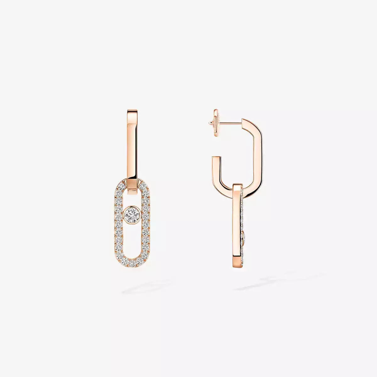 [Ornora Jewelry]Move Link Diamond Earrings