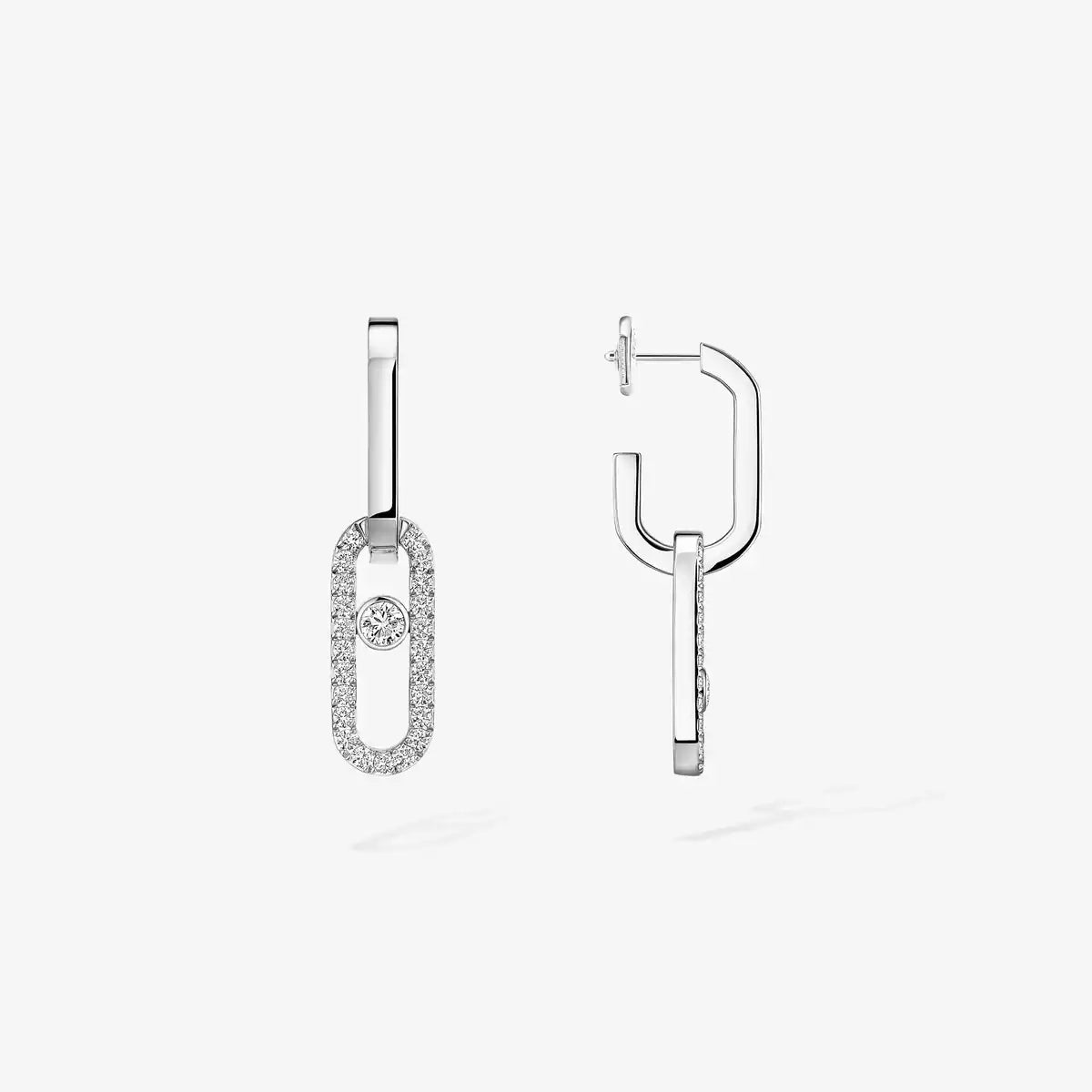 [Ornora Jewelry]Move Link Diamond Earrings