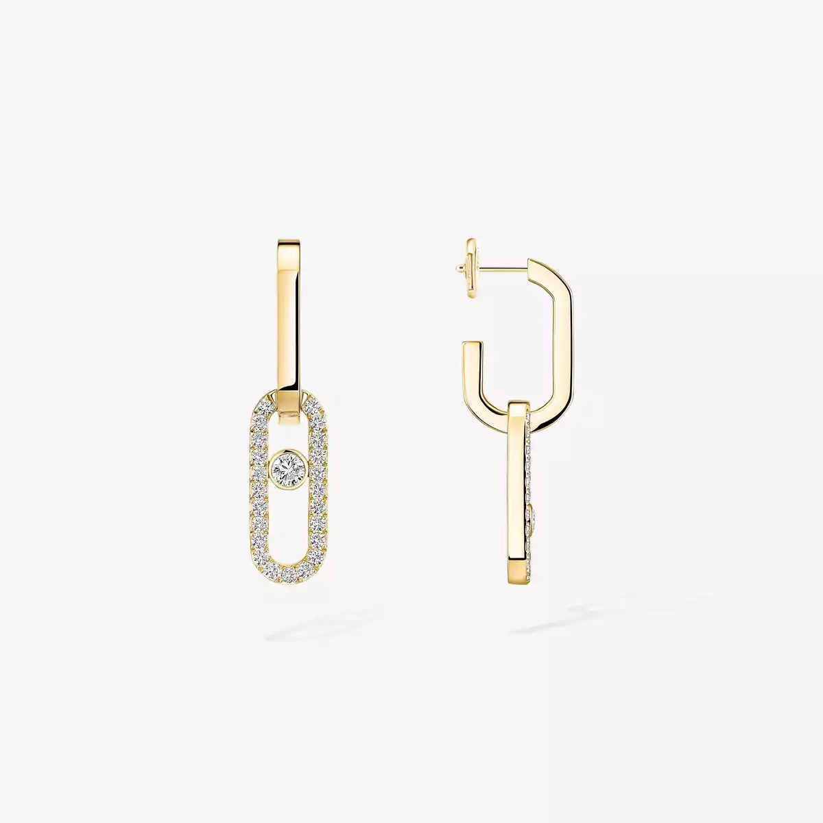 [Ornora Jewelry]Move Link Diamond Earrings