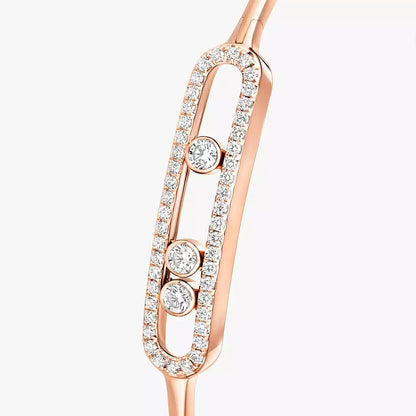 [Ornora Jewelry]Move Pavé Diamond Bangle Bracelet M