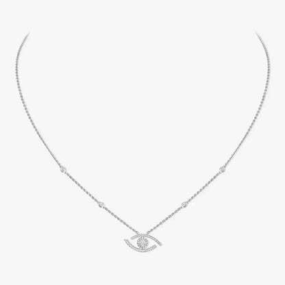 [Ornora Jewelry]Pave_ Diamond Necklace Lucky Eye