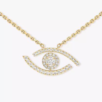 [Ornora Jewelry]Pave_ Diamond Necklace Lucky Eye