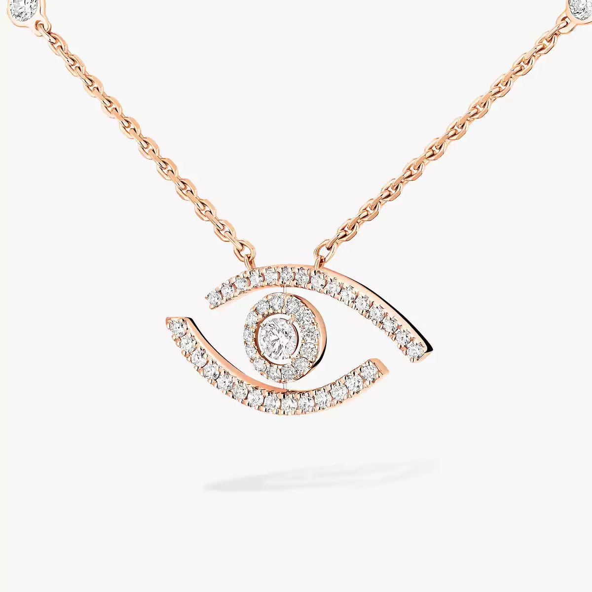 [Ornora Jewelry]Pave_ Diamond Necklace Lucky Eye