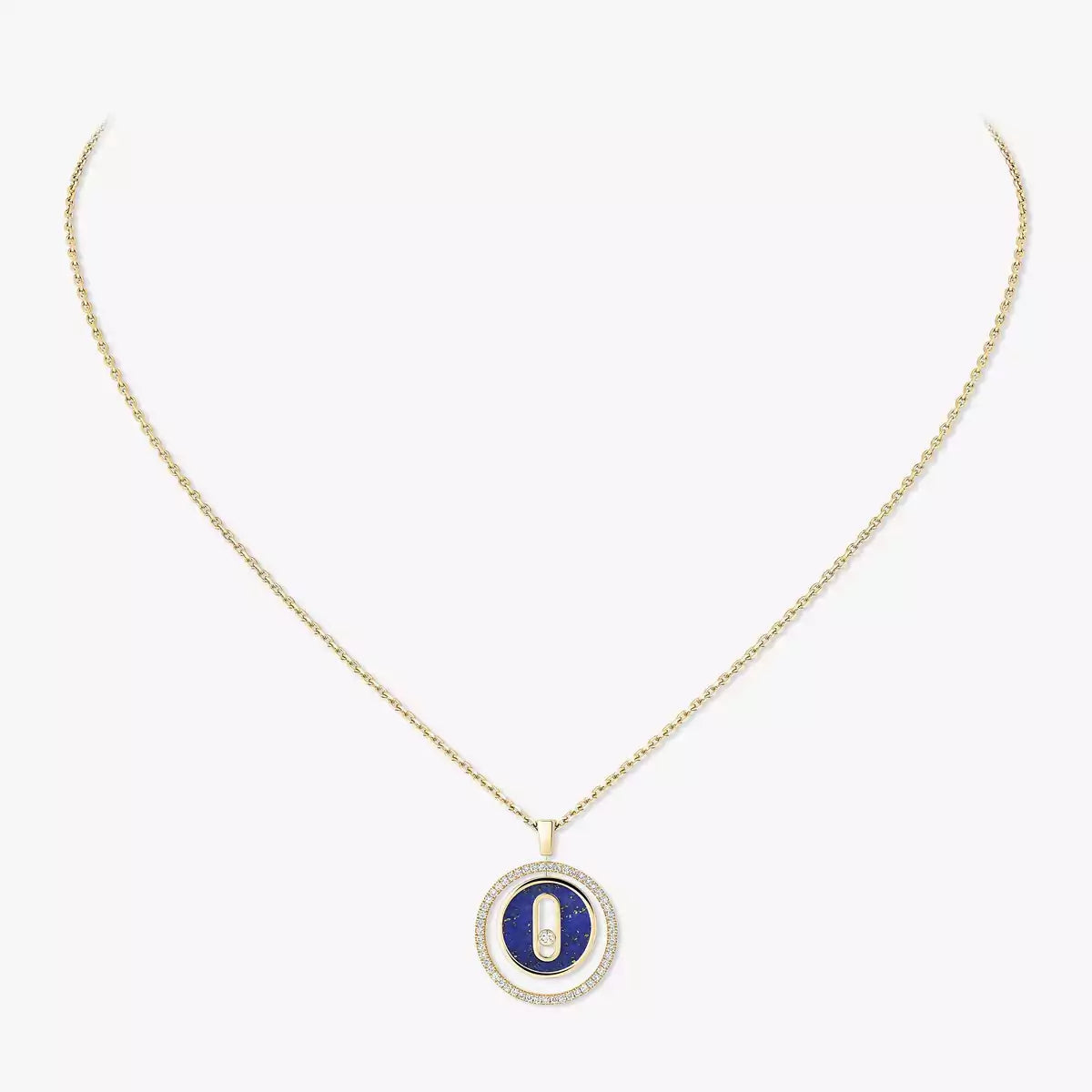 [Ornora Jewelry]Lucky Move Diamond Necklace in Rose Gold and White Mother-of-Pearl