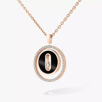 [Ornora Jewelry]Lucky Move Diamond Necklace in Rose Gold and White Mother-of-Pearl
